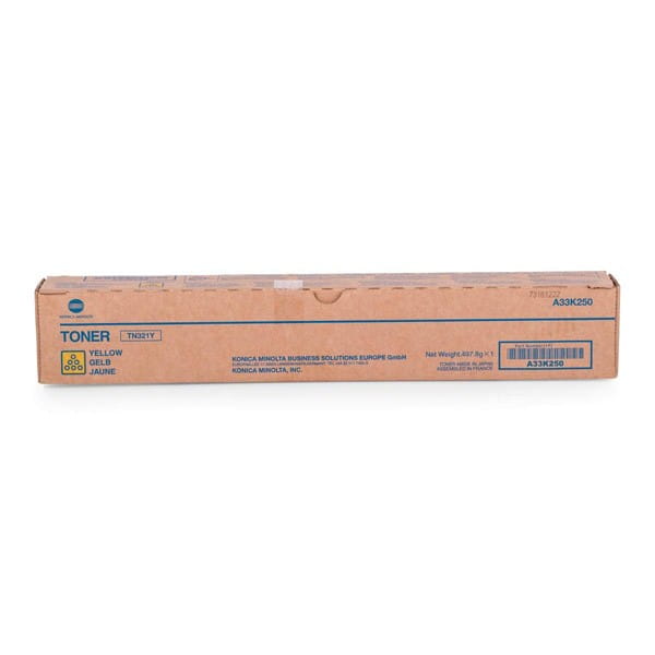 Konica Minolta oryginalny toner TN321Y, yellow, 12500s, A33K25G, Połowa pojemności, Konica Minolta Bizhub C224, C284, C364, O