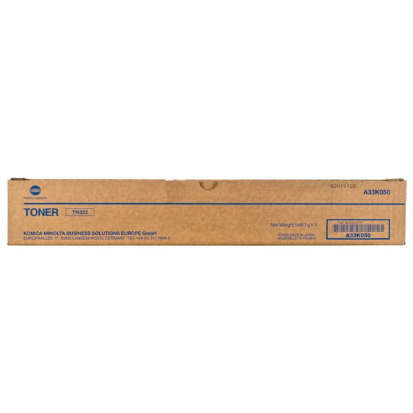 Konica Minolta oryginalny toner A33K05H, black, 14400s, TN-322, Połowa pojemności, Konica Minolta Bizhub 224e, 284e, 364e, O