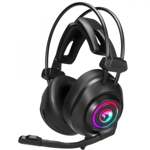 Marvo HG9056, słuchawki z mikrofonem, przewodowaczarna, do gry, podświetlenie, 7.1 Virtual typ, EOL