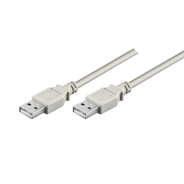 Kabel USB (2.0), USB A M- USB A M, 1.8m, szary, High Speed