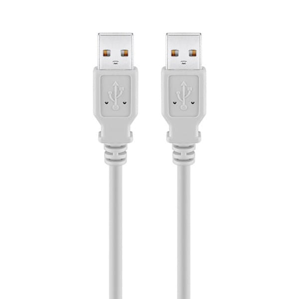 Kabel USB (2.0), USB A M- USB A M, 1.8m, szary, High Speed