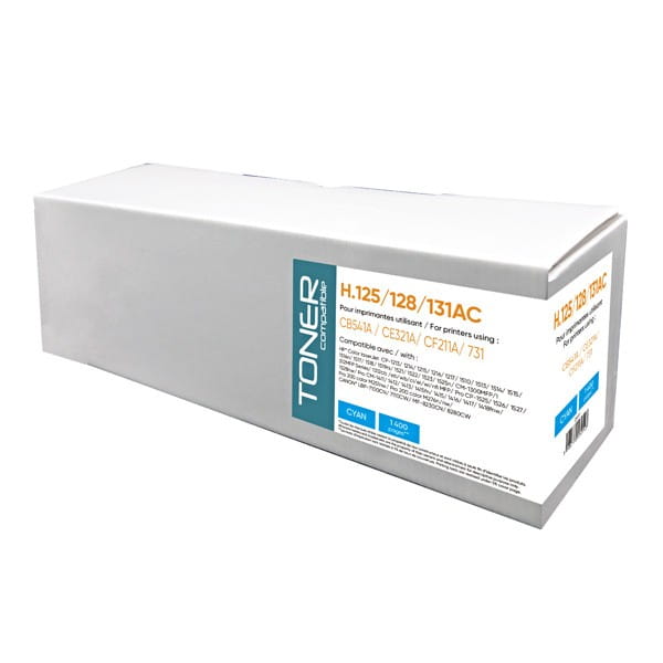 Kompatybilny toner z CB541A, cyan, 1400s, H.125/128/131AC, dla HP Color LaserJet CP1215, 1515, 1518, N