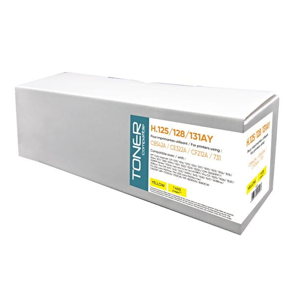 Kompatybilny toner z CB542A, yellow, 1400s, H.125/128/131AY, dla HP Color LaserJet CP1215, 1515, 1518, N