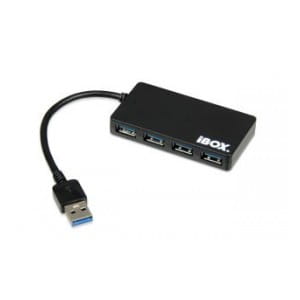 Hub USB iBOX IUH3F56 4xUSB 3.0, SLIM czarny