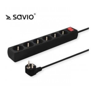 Listwa zasilająca Savio LZ-04, 6 gniazd 5m