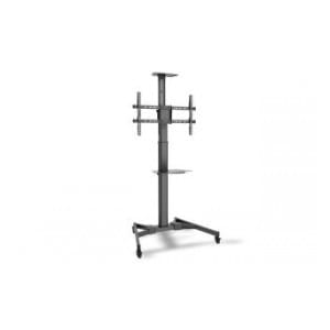 Stojak mobilny pojedynczy z półką DIGITUS 1xLCD max. 70" max. 50kg pivot