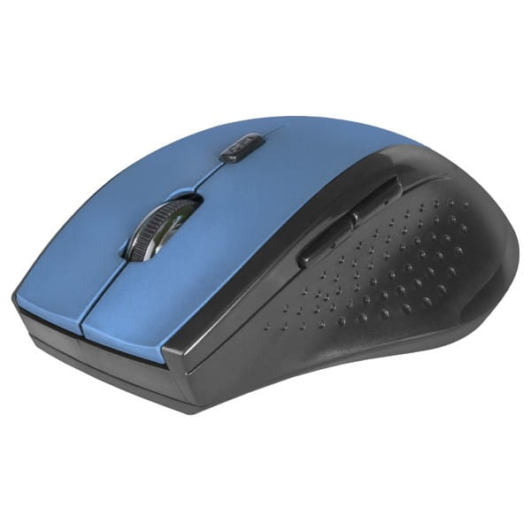 Defender Mysz Accura MM-365, 1600DPI, 2.4 [GHz], optyczna, 6kl., 1 scroll, bezprzewodowa, czarno-niebieski, 2 szt AAA, nano odbior