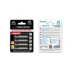 Akumulatorki AA Esperanza 2600mAh 4szt. czarne