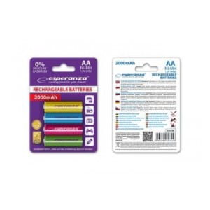 Akumulatorki AA Esperanza 2000mAh 4szt. mix kolorów