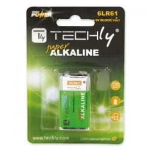 Baterie alkaliczne Techly 9V 6LR61 PP3, 1szt.