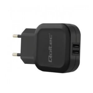 Ładowarka sieciowa Qoltec 12W 5V 2,4A 2xUSB