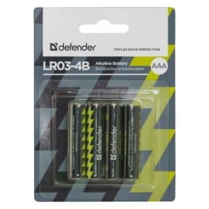 Baterie alkaliczne Defender LR03-4B AAA - 4 szt blister