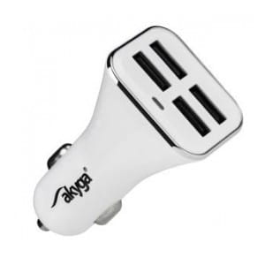 Ładowarka samochodowa Akyga AK-CH-09 12V 4xUSB 6800mA biała