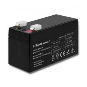 Akumulator AGM Qoltec 12V | 1.3Ah