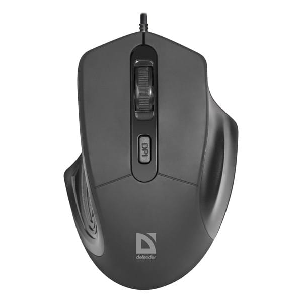 Defender Mysz Datum MB-347, 1600DPI, optyczna, 4kl., 1 scroll, przewodowa USB, czarna, biurowy