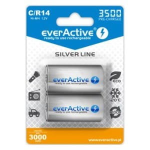 Akumulatorki C/R14 everActive Silver Line 3500 mAh 2 sztuki