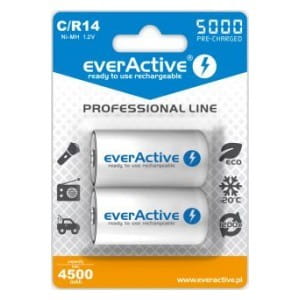 Akumulatorki C/R14 everActive Professional Line 5000 mAh 2 sztuki