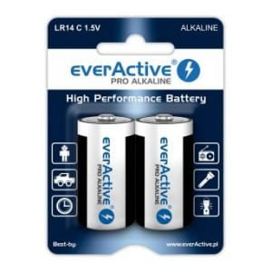 Baterie alkaliczne C/LR14 everActive Pro Alkaline 2 sztuki