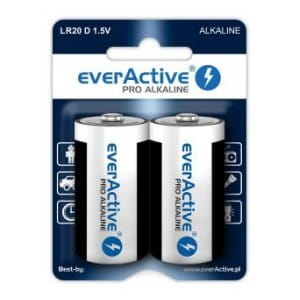 Baterie alkaliczne D/LR20 everActive Pro Alkaline 2 sztuki