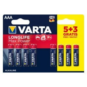 Baterie VARTA LONGLIFE MAX POWER AAA 1.5V 8 (5+3) szt