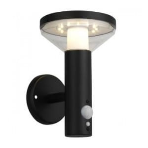 Kinkiet solarny LED Maclean MCE455 B, czujnik, 3 tryby świecenia, IP44, Bateria Li-ion 18650 3,7V 1200 mAh, czarny