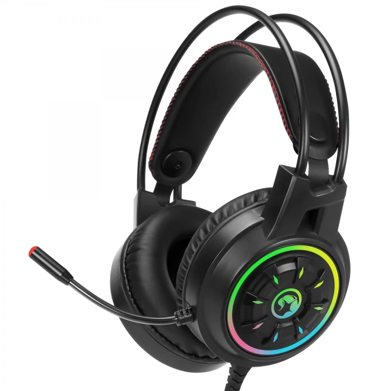 Marvo CM305, RGB zestaw klawiatura + mysz i słuchawki dla graczy, CZ/SK, do gry, membranowa typ przewodowa (USB), czarna, RGB podś