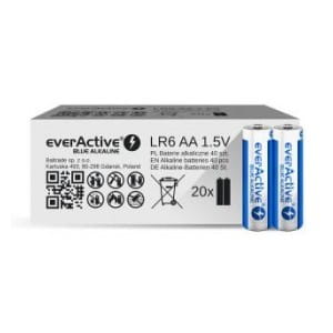 Baterie alkaliczne AA/LR6 everActive Blue Alkaline 40 sztuk, edycja limitowana