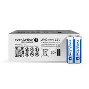 Baterie alkaliczne AAA/LR03 everActive Blue Alkaline 40 sztuk, edycja limitowana