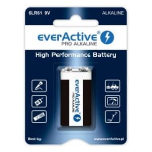 Bateria alkaliczna 6LR61 9V (R9*) everActive Pro Alkaline - 1 sztuka (blister)
