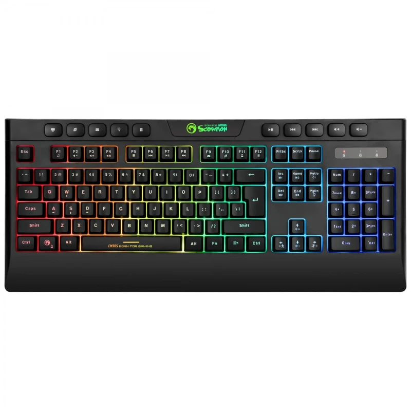 Marvo CM305, RGB zestaw klawiatura + mysz i słuchawki dla graczy, US, do gry, membranowa typ przewodowa (USB), czarna, RGB podświe
