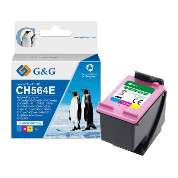 G&amp;G kompatybilny ink / tusz z CH564EE, HP 301XL, color, 18ml, ml NH-RC564C, dla HP Deskjet 1000, 2000, 3000, 1050, 2050, 3050 AIO