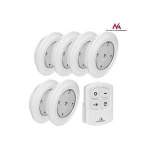 Zestaw 6 lamp LED Maclean MCE165 z pilotem na baterie 3xAAA