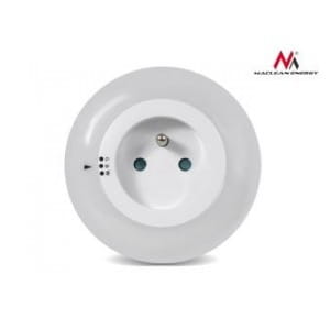 Lampka nocna z gniazdem Maclean MCE122 z czujnikiem zmierzchu 3LED 230V 3 kolory