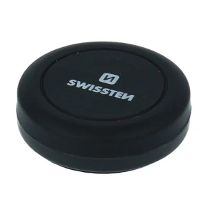 Uchwyt magnetyczny do telefonu lub GPS SWISSTEN do samochodu, S-Grip Dashboard M10, czarny, metal, z klejem, czarna, telefon