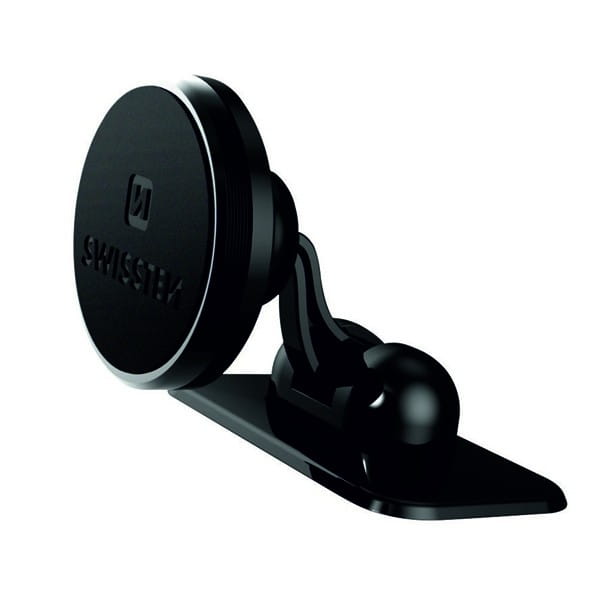 Uchwyt magnetyczny do telefonu lub GPS Swissten do samochodu, S-Grip Dashboard DM6, czarny, metal, z klejem, czarna, telefon