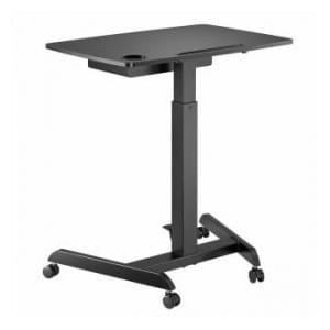 Biurko, stolik do laptopa Maclean MC-903B regulacja wysokości, z szufladą, czarne, do pracy stojąco siedzącej, max wys 113cm - 8kg max