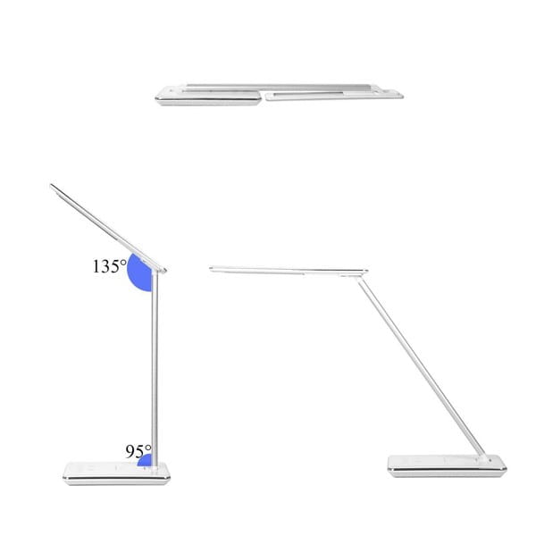 Lampka LED z ładowarką indukcyjną stmívatelná, czarna, 5V/9V, micro USB