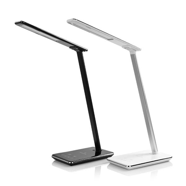 Lampka LED z ładowarką indukcyjną stmívatelná, czarna, 5V/9V, micro USB