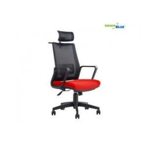 Fotel biurowy GreenBlue GB180 ergonomiczny regulowany zagłówek i podparcie pleców, wieszak