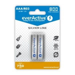 Akumulatorki AAA/R03 everActive Silver Line 800 mAh 2 sztuki
