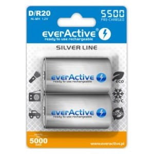 Akumulatorki D/R20 everActive Silver Line 5500 mAh 2 sztuki