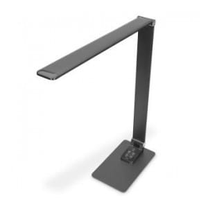 Lampa LED DIGITUS na biurko z gniazdem ładowania USB, 12W, 450lm, czarna
