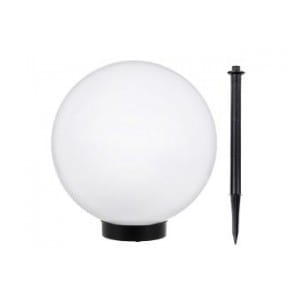 Lampa solarna GreenBlue GB168 wolnostojaca ogrodowa kula 30x30x63 cm, bialy LED