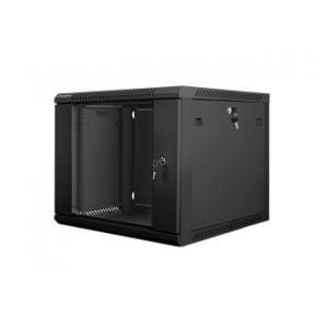 Szafa instalacyjna Rack wisząca 19" 9U 600x600 czarna Lanberg (flat pack)