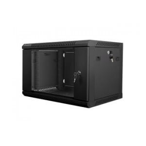 Szafa instalacyjna Rack wisząca 19" 6U 600x450 czarna Lanberg (flat pack)