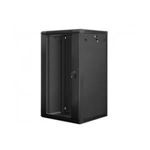 Szafa instalacyjna Rack wisząca 19" 22U 600x600 czarna Lanberg (flack pack)