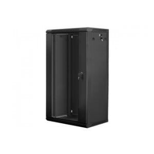 Szafa instalacyjna Rack wisząca 19" 22U 600x450 czarna Lanberg (flat pack)