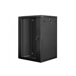Szafa instalacyjna Rack wisząca 19" 18U 600x600 czarna Lanberg (flat pack)