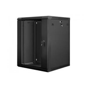 Szafa instalacyjna Rack wisząca 19" 15U 600x600 czarna Lanberg (flat pack)