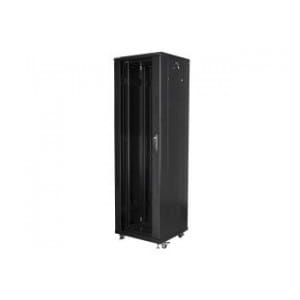 Szafa instalacyjna Rack stojąca 19" 42U 600x600 czarna Lanberg (flat pack)